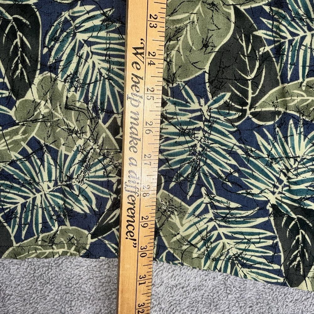Croft & Barrow Hawaiian Shirt Mens XL Green Short Sleeve Button Up Floral Print - Picture 6 of 7